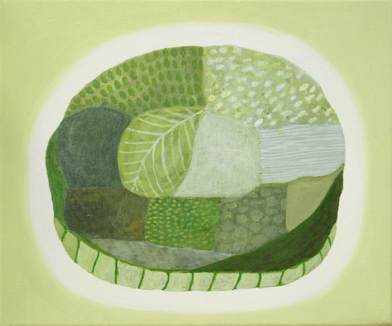 Judy-Oakenfull_Leafy-Green-Island_2015_Acrylic_25x30cms