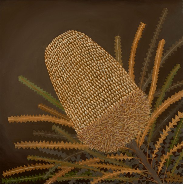 Oakenfull_J_Earth-Flower_Oil-on-Canvas_40x40x40cms